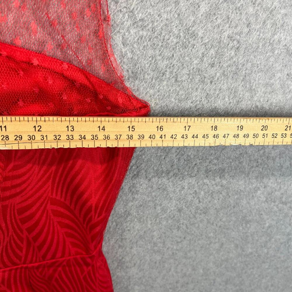 The Kooples Red Mini Dress Polka Dot Mesh Yoke Sexy Valentine Womens 36 US S NWT - Picture 6 of 9